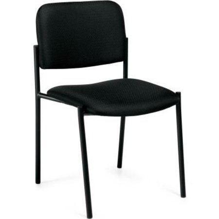 GEC Offices to Go„¢ Armless Stack Chair - Fabric - Black OTG2748B